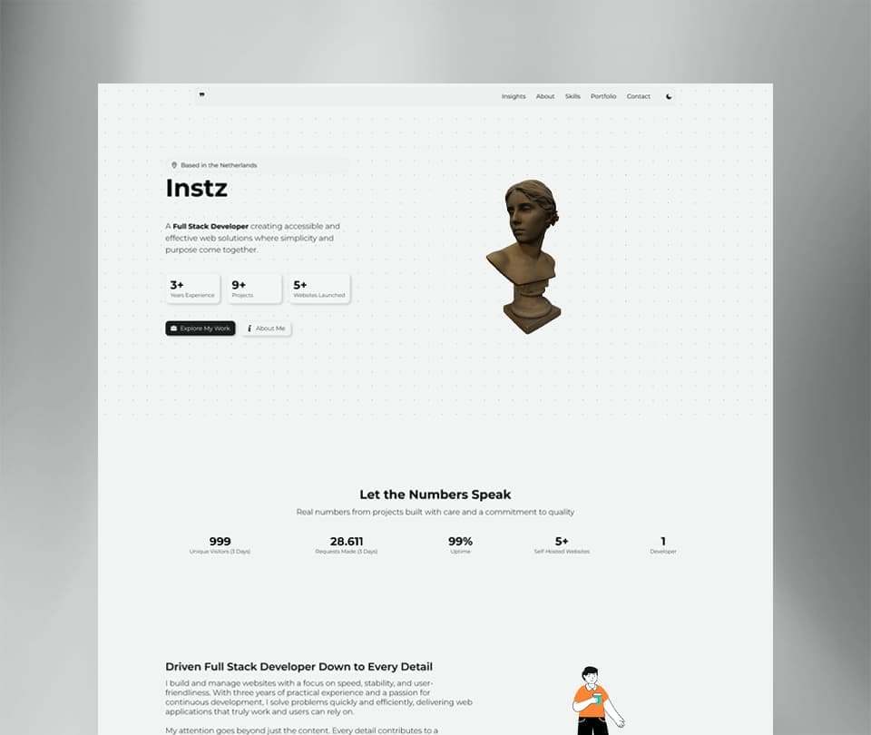 Old portfolio hero image